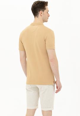 Erkek Camel Basic Polo Yaka Tişört - 50263238424