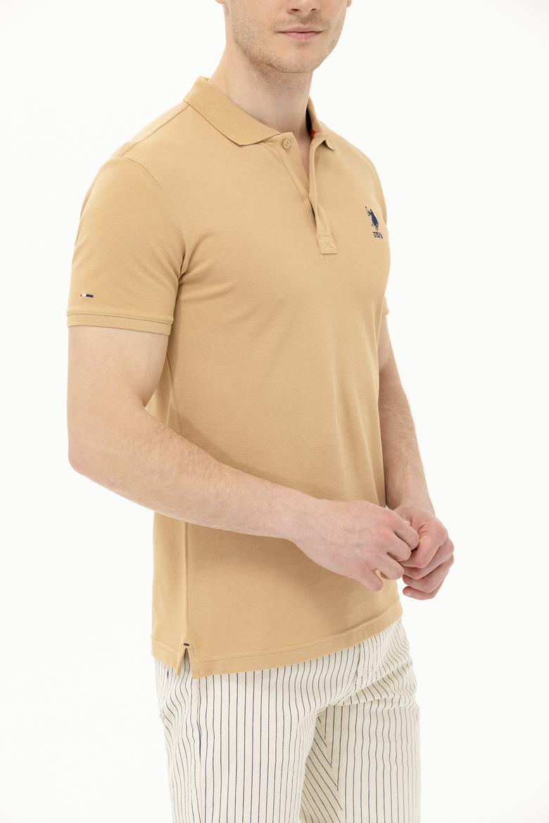 Erkek Camel Basic Polo Yaka Tişört - 50263238424