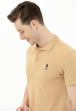 Erkek Camel Basic Polo Yaka Tişört - 50263238424