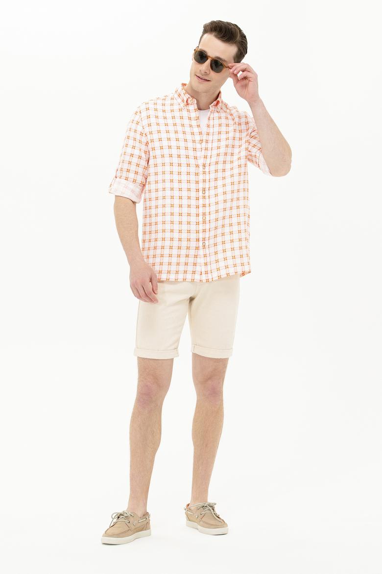 Erkek Kareli Kiremit Gömlek - 50263337023
