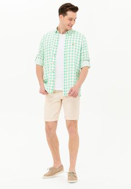 Erkek Kareli Yeşil Gömlek - 50263337033