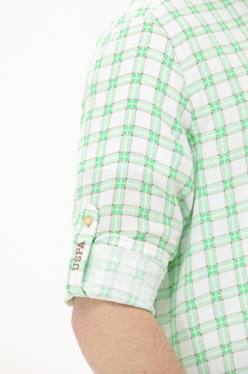 Erkek Kareli Yeşil Gömlek