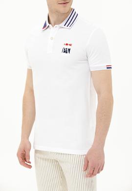 Erkek Beyaz Polo Yaka Tişört - 50263389023