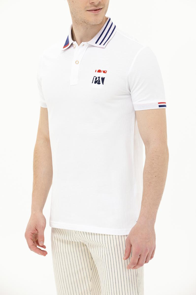 Erkek Beyaz Polo Yaka Tişört