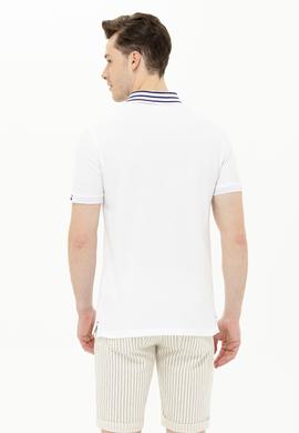 Erkek Beyaz Polo Yaka Tişört - 50263389023