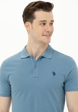 Erkek Koyu Mint Basic Polo Yaka Tişört - 50262933285
