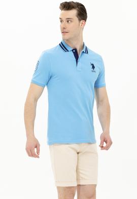 Erkek Turkuaz Basic Polo Yaka Tişört - 50263001077
