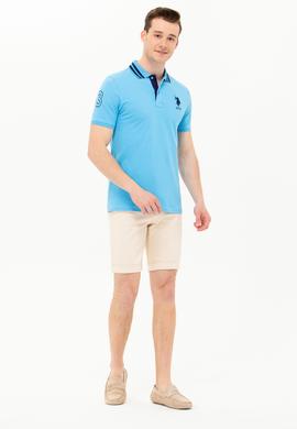 Erkek Turkuaz Basic Polo Yaka Tişört - 50263001077