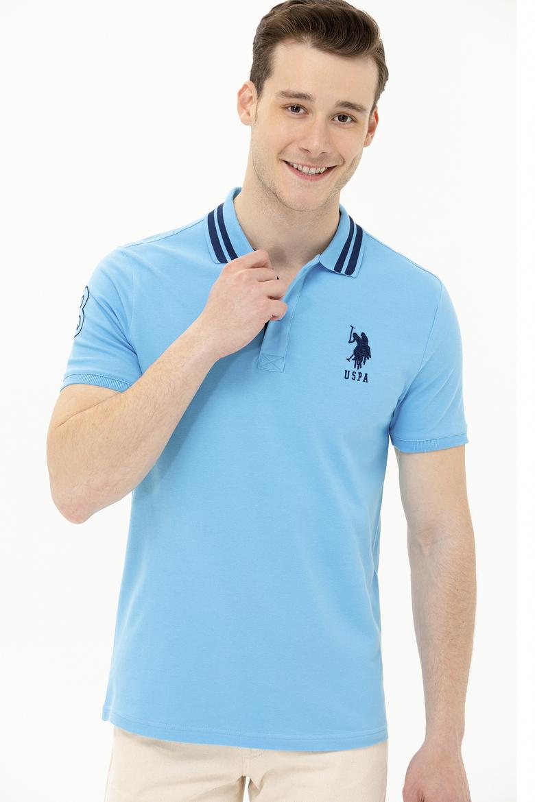 Erkek Turkuaz Basic Polo Yaka Tişört - 50263001077