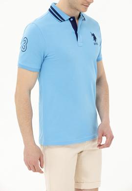 Erkek Turkuaz Basic Polo Yaka Tişört - 50263001077