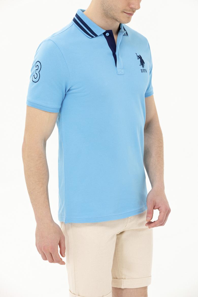 Erkek Turkuaz Basic Polo Yaka Tişört - 50263001077