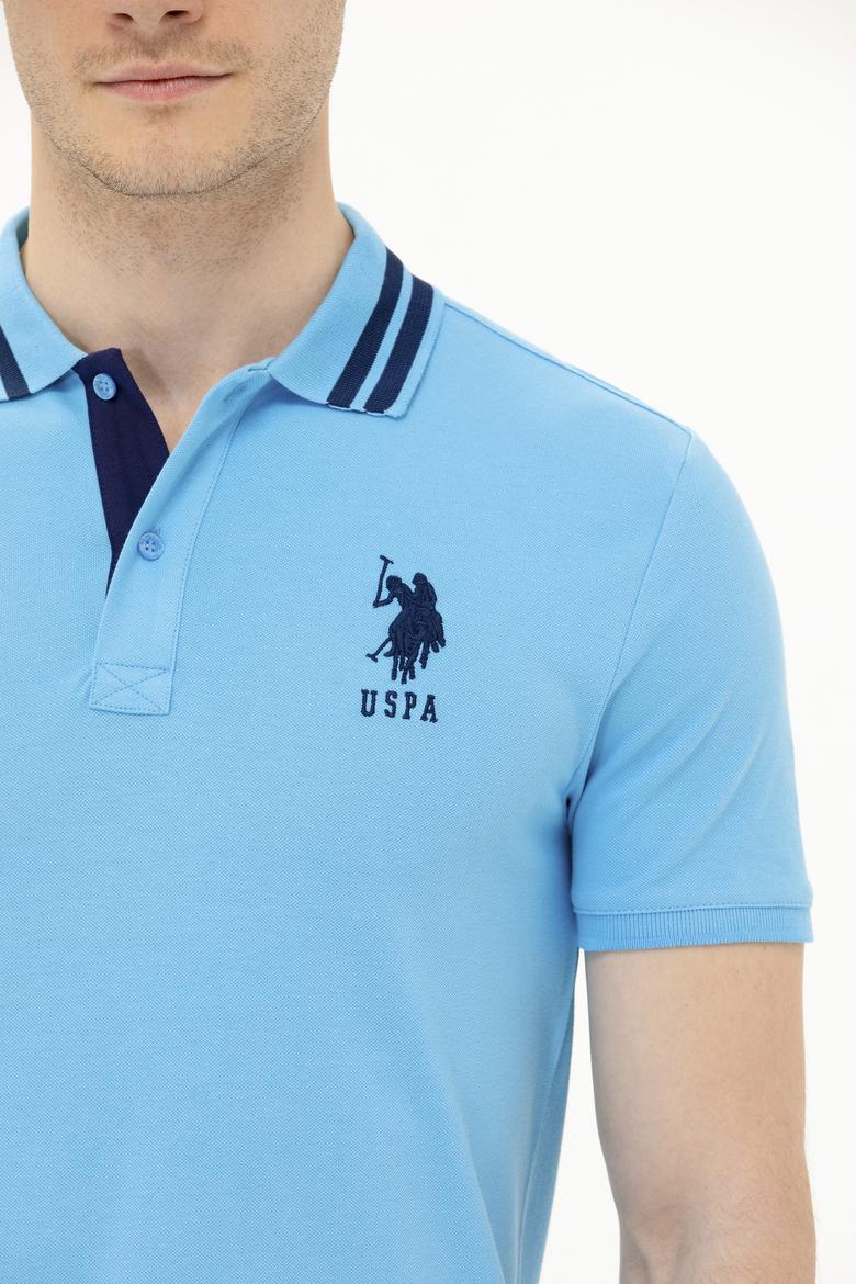 Erkek Turkuaz Basic Polo Yaka Tişört - 50263001077