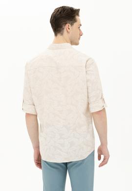 Erkek Ekru Uzun Kollu Gömlek - 50263598034