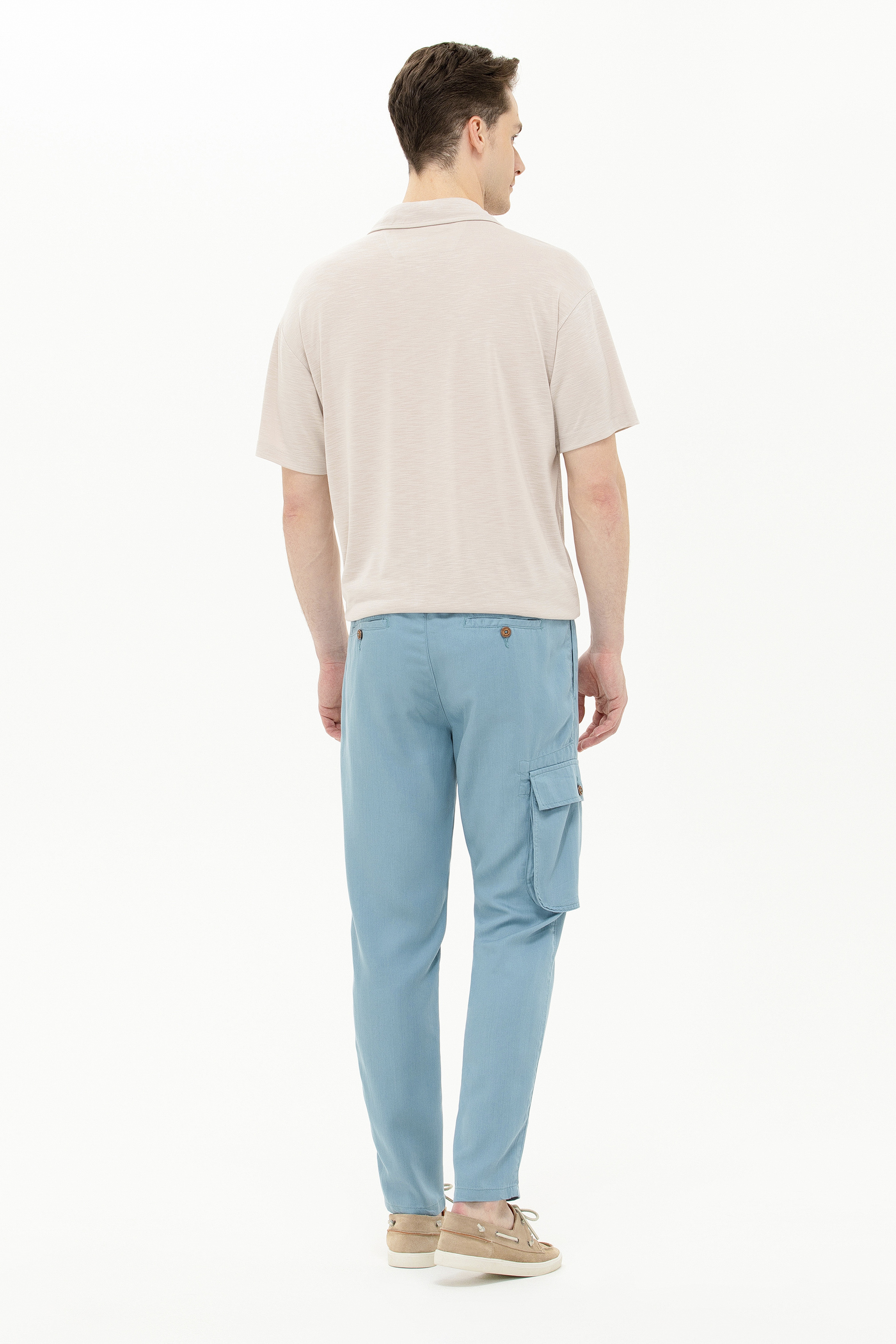Erkek Carrot Fit Mint Kanvas Pantolon