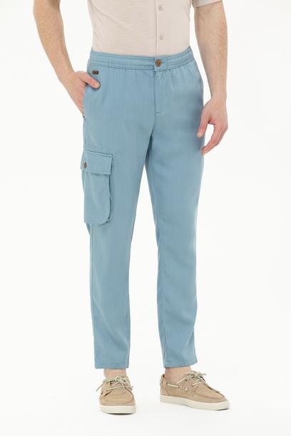 Erkek Carrot Fit Mint Kanvas Pantolon