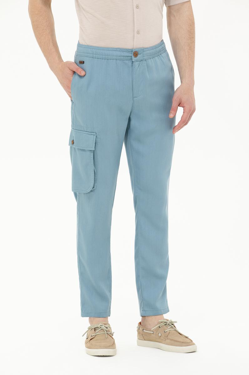 Erkek Carrot Fit Mint Kanvas Pantolon