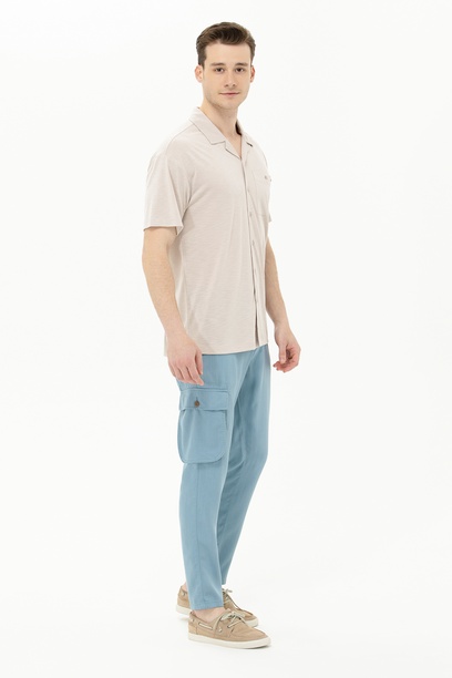 Erkek Carrot Fit Mint Kanvas Pantolon
