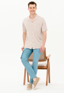 Erkek Mint Kanvas Pantolon - 50263813026