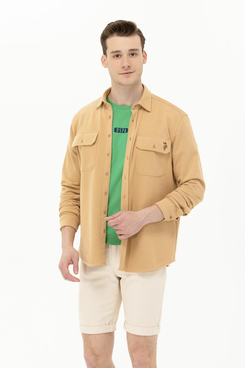 Erkek Camel Uzun Kollu Gömlek