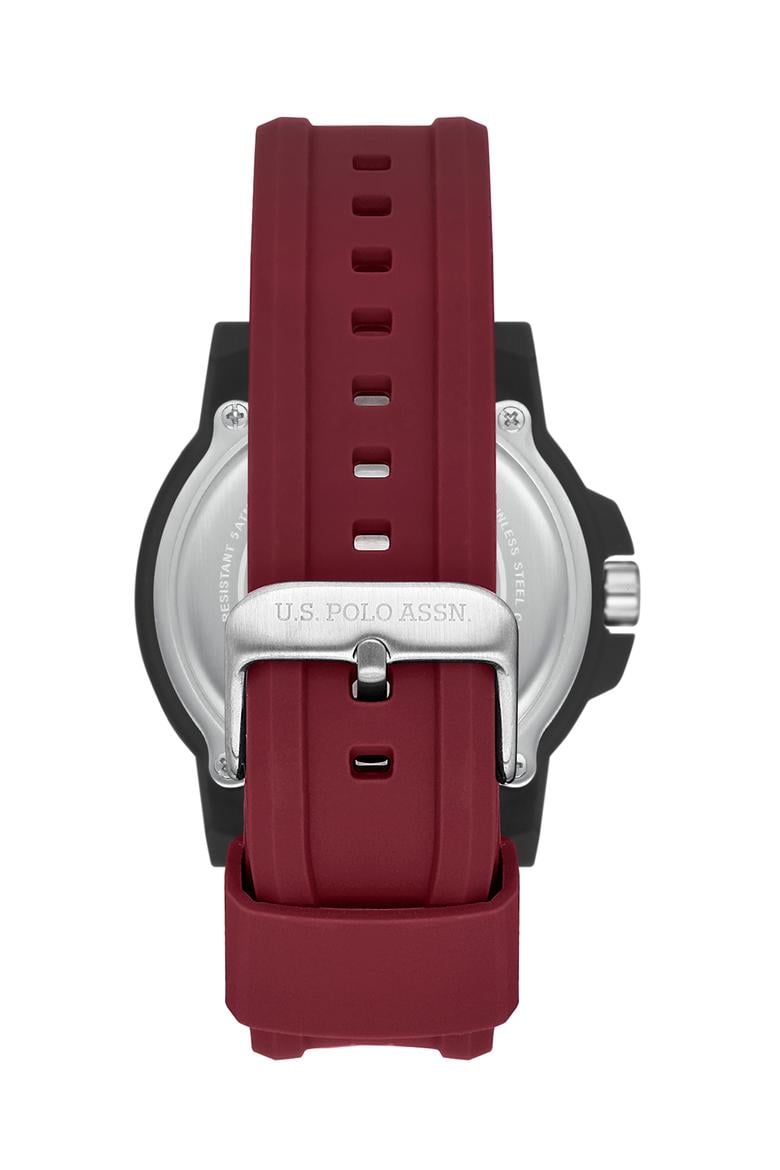 Erkek Kırmızı Silikon Kordon Kol Saati USPA1029-03 - 50251498001