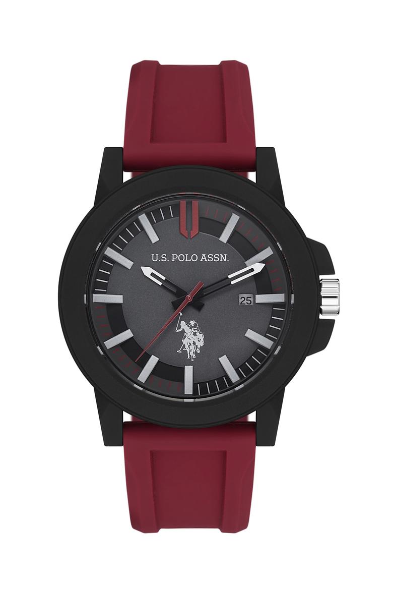 Erkek Kırmızı Silikon Kordon Kol Saati USPA1029-03