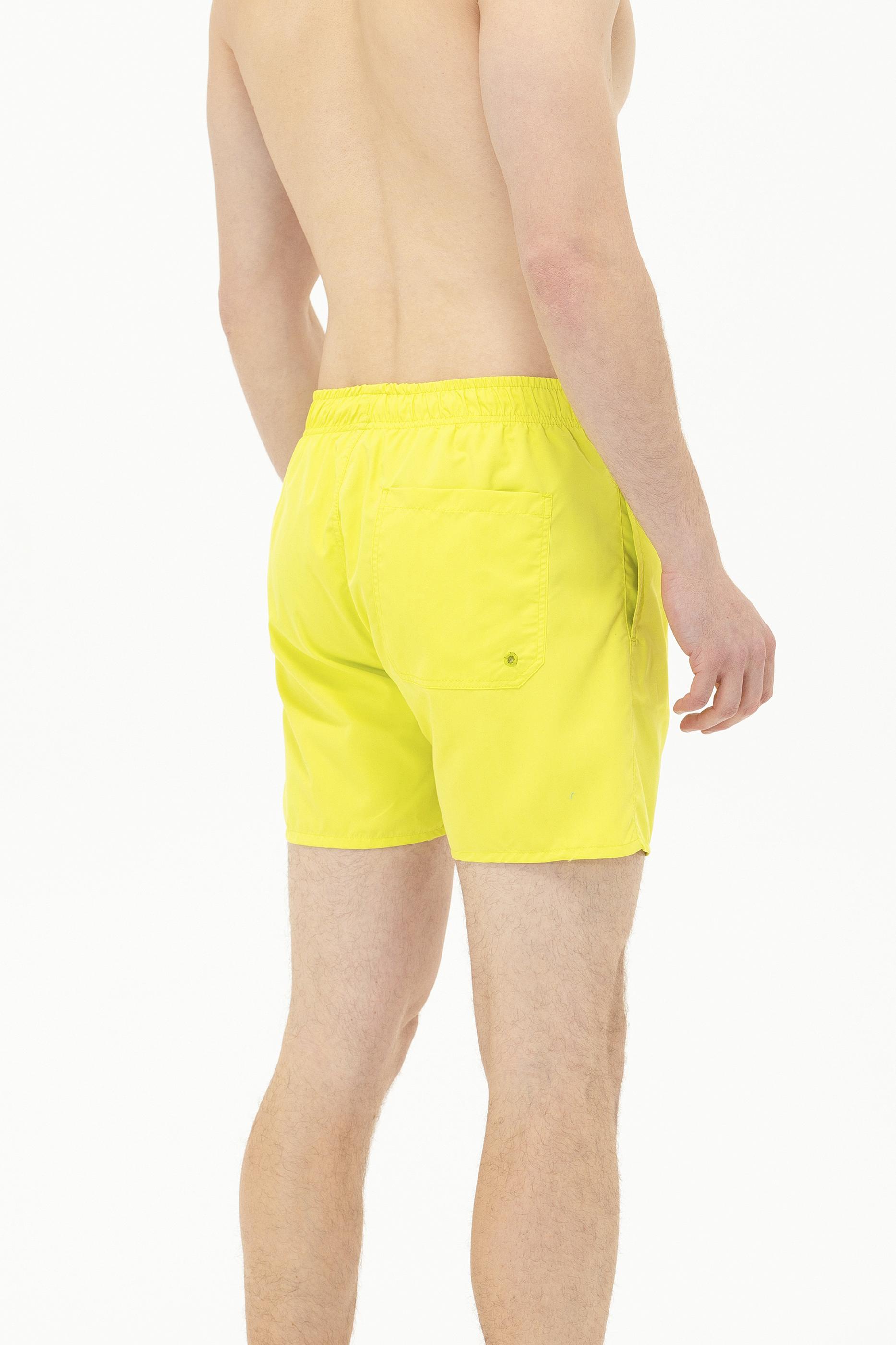 Erkek Neon Sarı Deniz Şortu