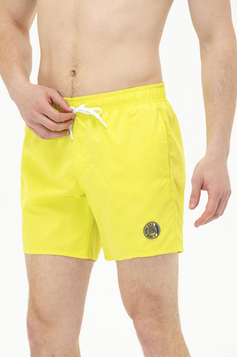 Erkek Neon Sarı Deniz Şortu