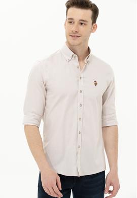 Erkek Taş Uzun Kollu Basic Gömlek - 50263099041