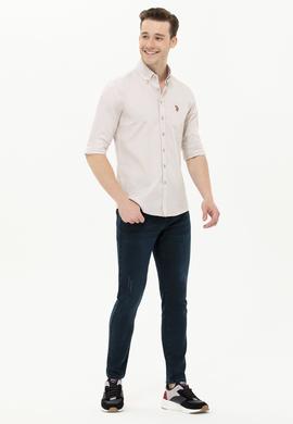 Erkek Taş Uzun Kollu Basic Gömlek - 50263099041