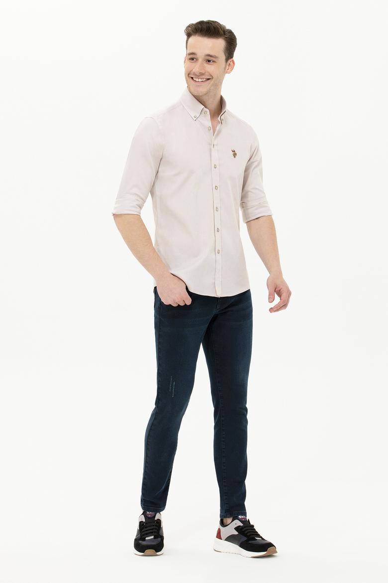 Erkek Taş Uzun Kollu Basic Gömlek - 50263099041