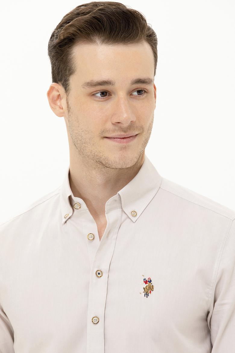 Erkek Taş Uzun Kollu Basic Gömlek - 50263099041