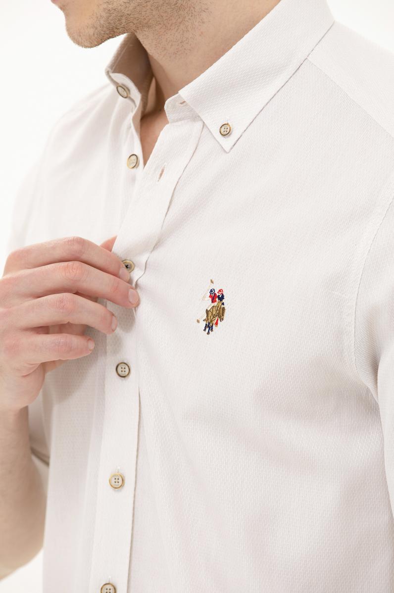 Erkek Taş Uzun Kollu Basic Gömlek