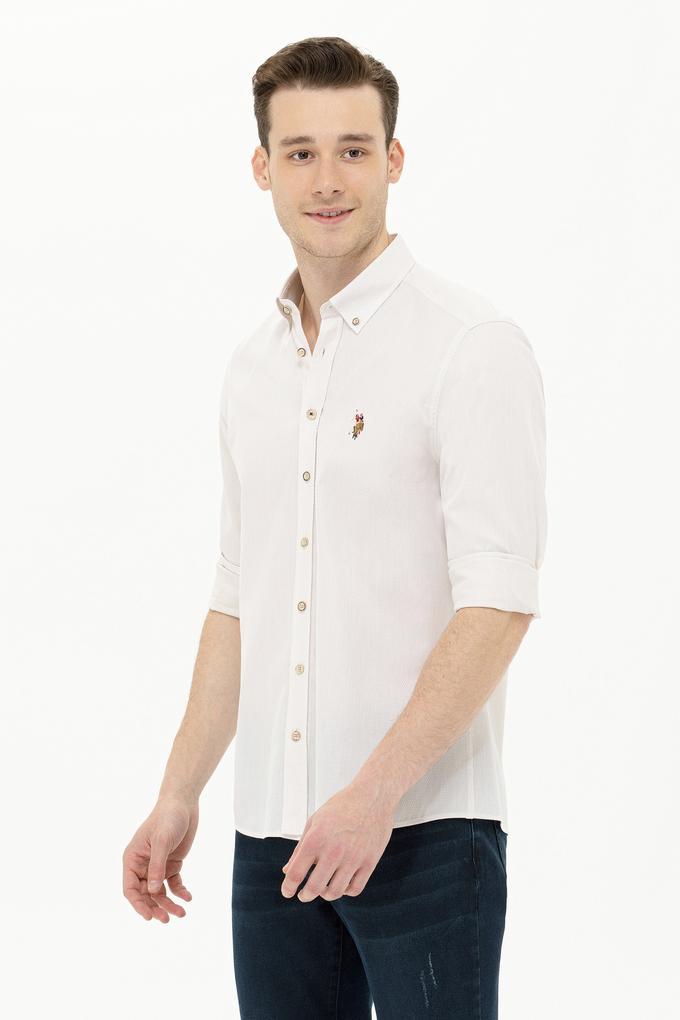 Erkek Taş Uzun Kollu Basic Gömlek