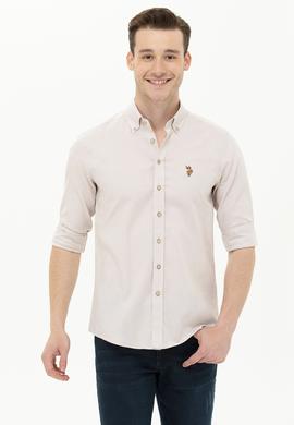 Erkek Taş Uzun Kollu Basic Gömlek - 50263099041