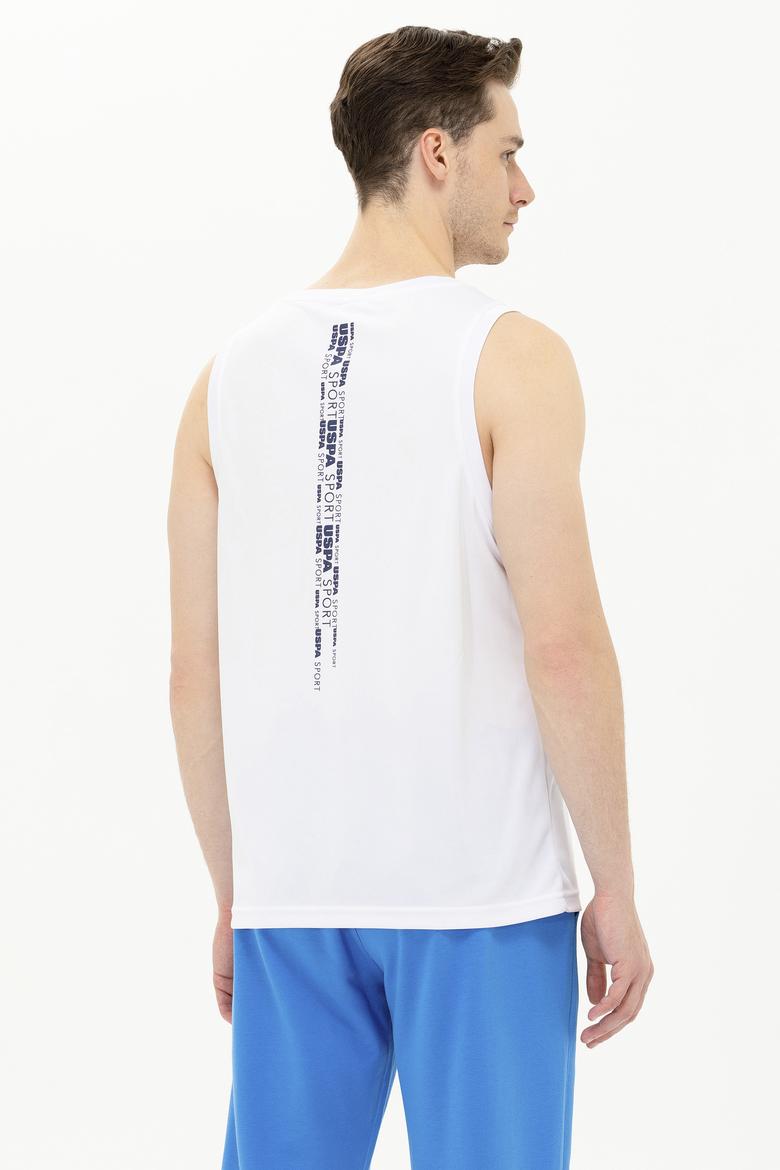 Erkek Beyaz Bisiklet Yaka Tişört - 50263566006