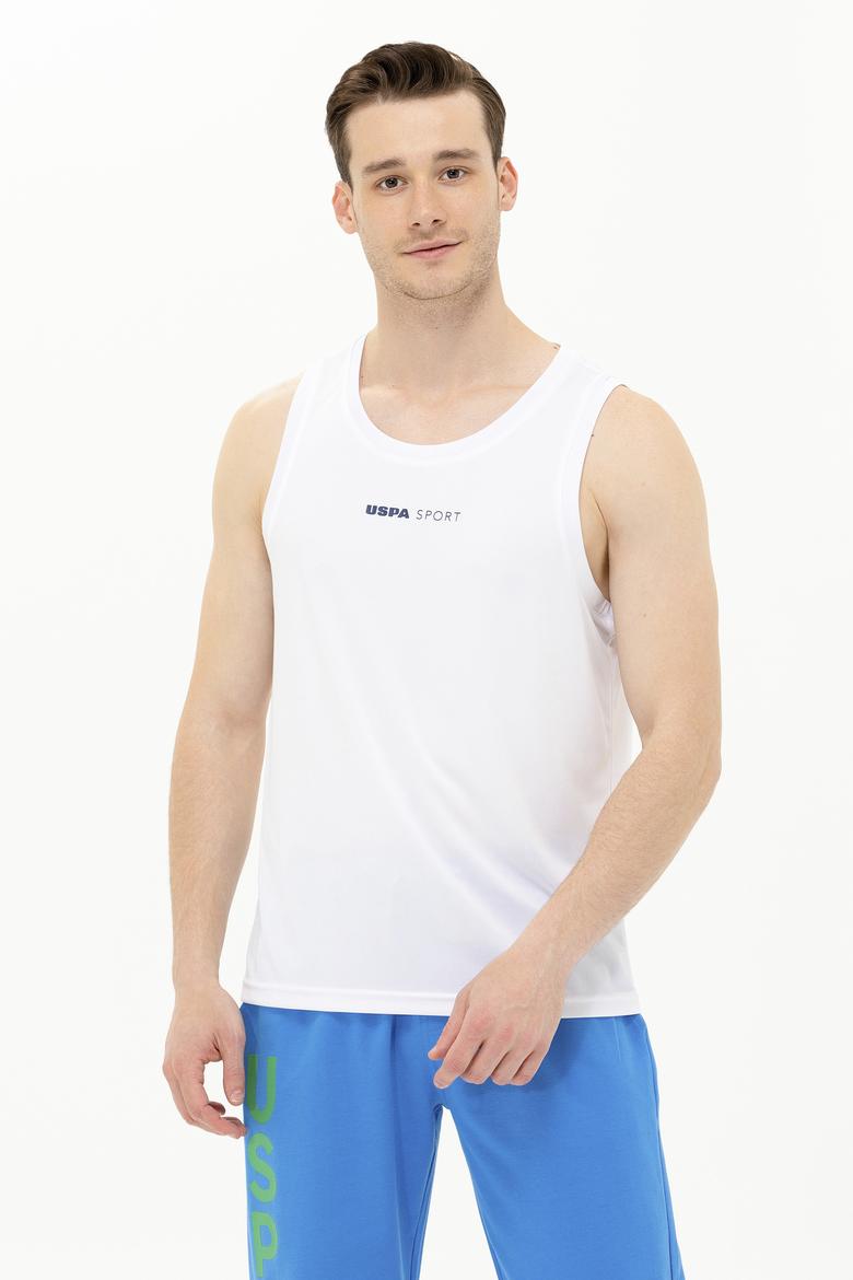 Erkek Beyaz Bisiklet Yaka Tişört