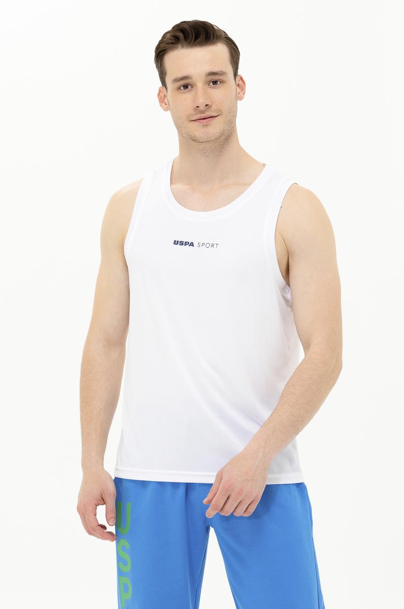 Erkek Beyaz Bisiklet Yaka Tişört