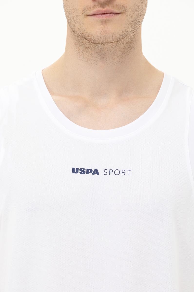 Erkek Beyaz Bisiklet Yaka Tişört