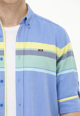 Erkek Saks Uzun Kollu Gömlek - 50263896023