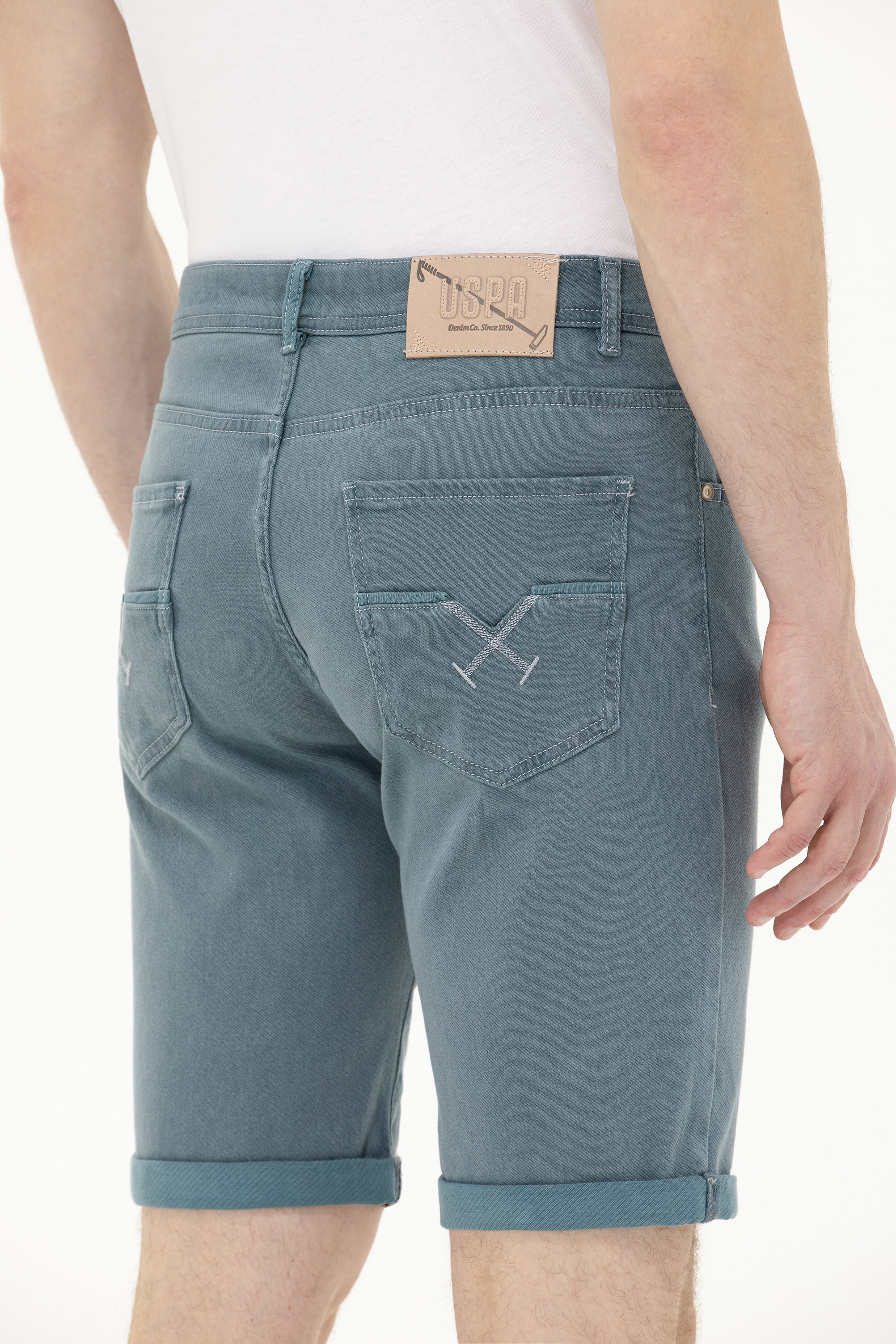 Erkek Mint Jean Şort - Image 7