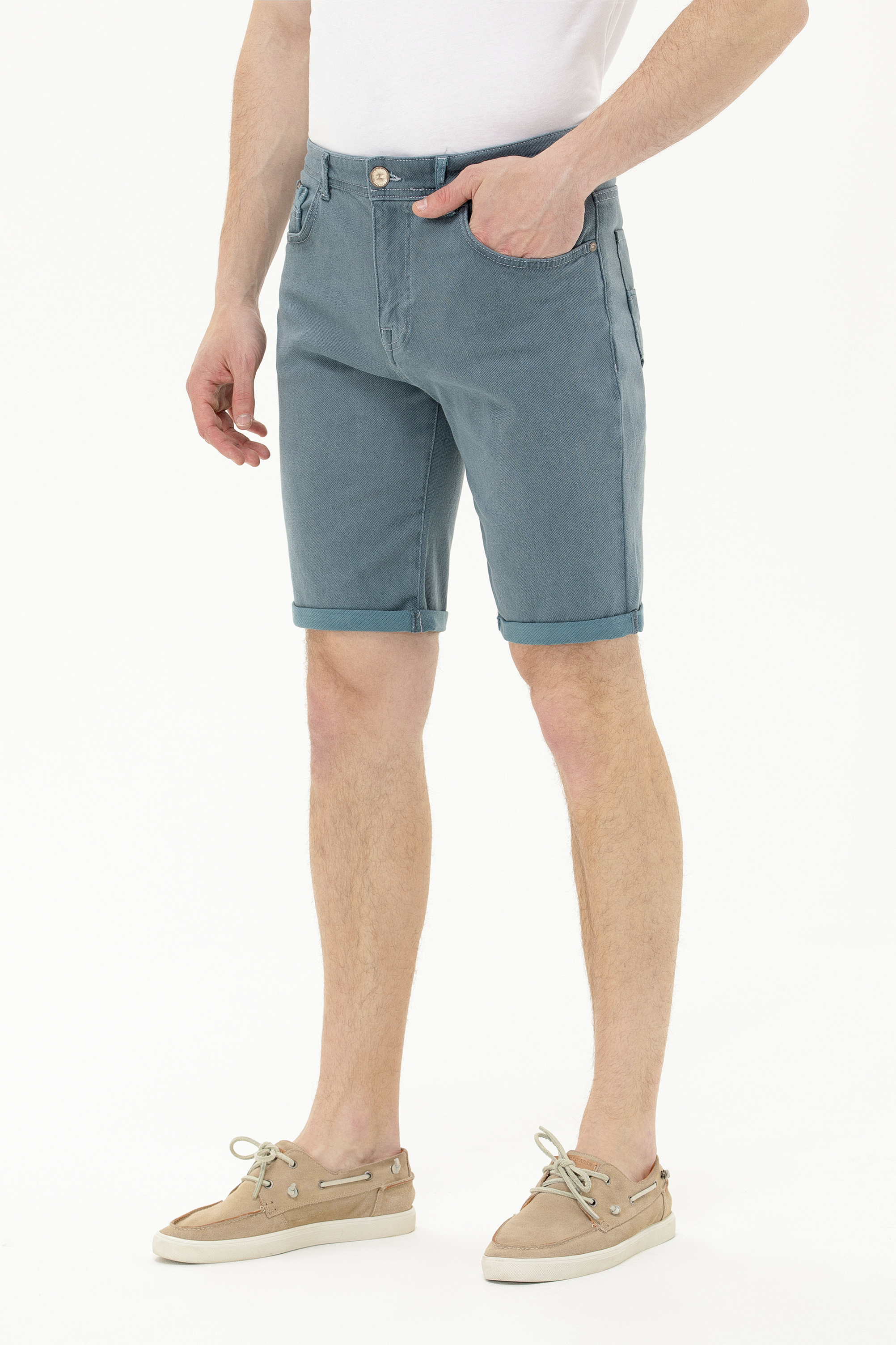 Erkek Mint Jean Şort - Image 2