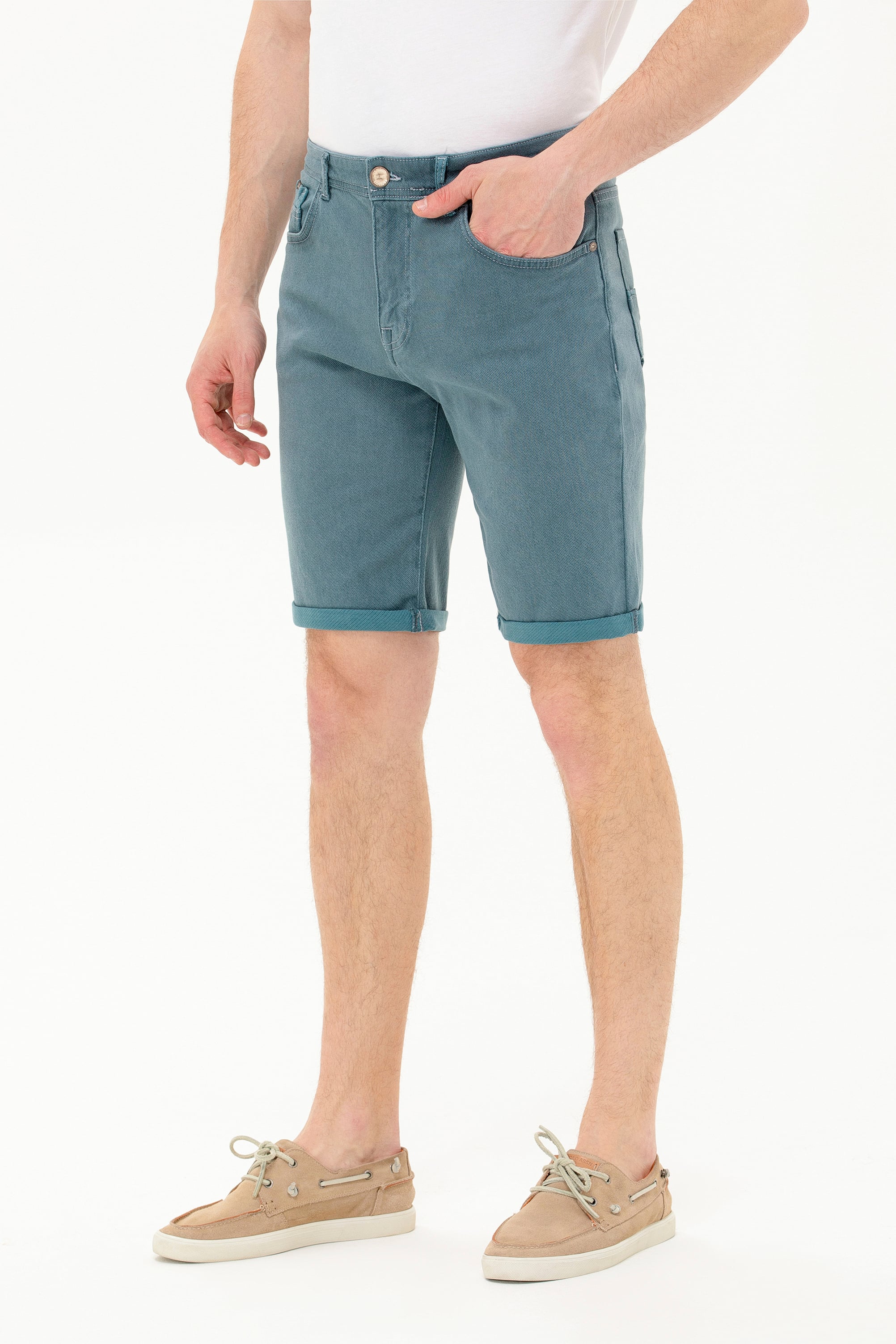 Erkek Mint Jean Şort