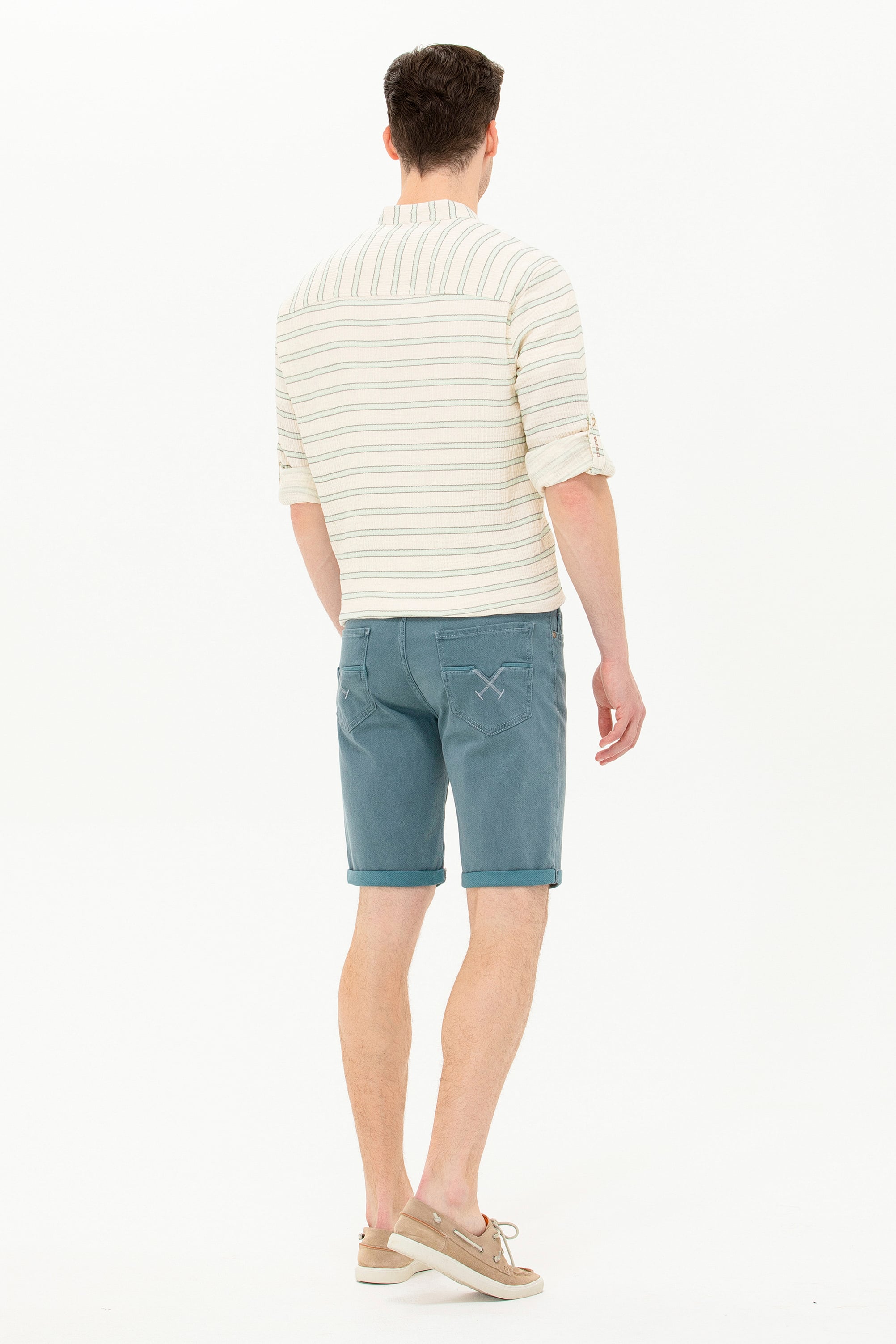 Erkek Mint Jean Şort - Image 4