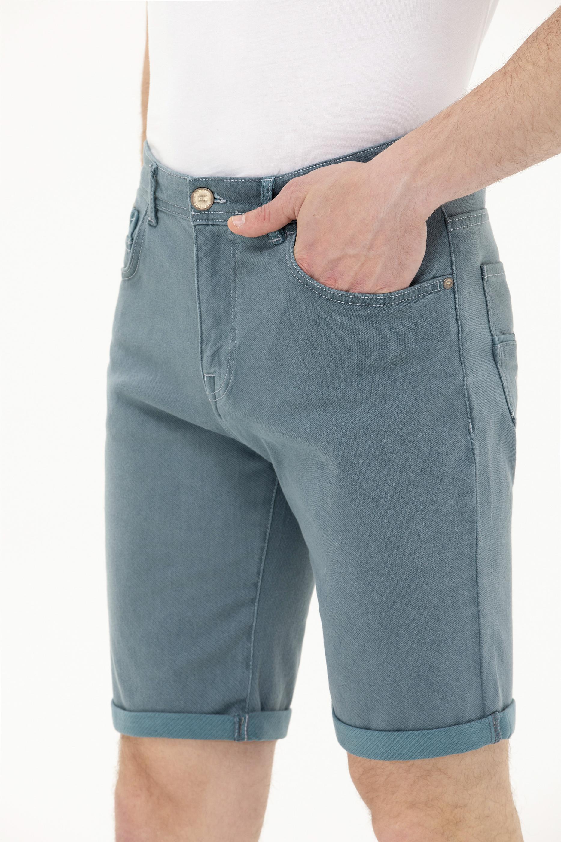 Erkek Mint Jean Şort