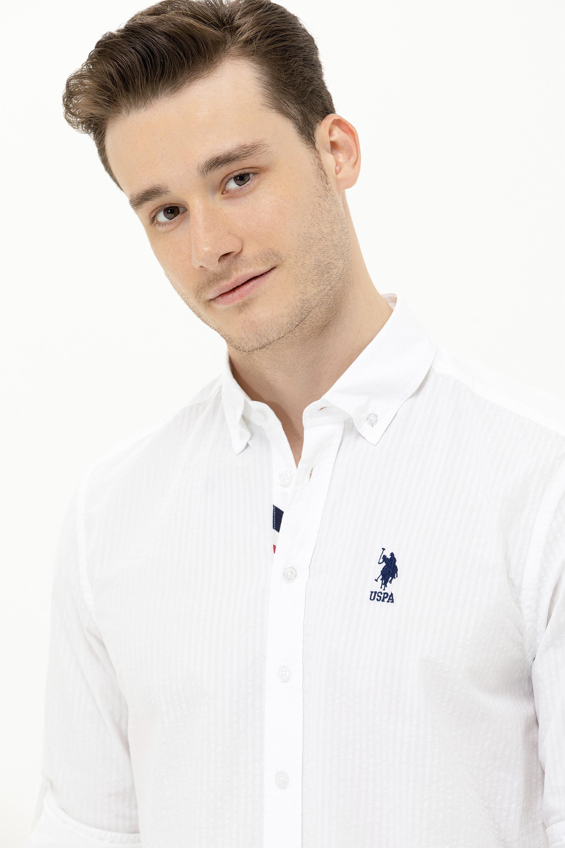 Erkek Beyaz Uzun Kollu Gömlek