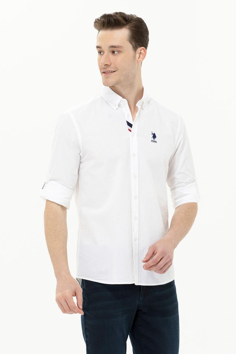 Erkek Beyaz Uzun Kollu Gömlek