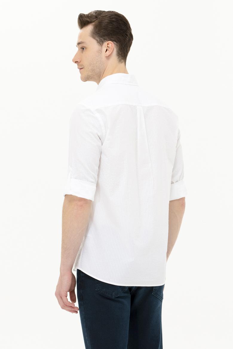 Erkek Beyaz Uzun Kollu Gömlek - 50264082005