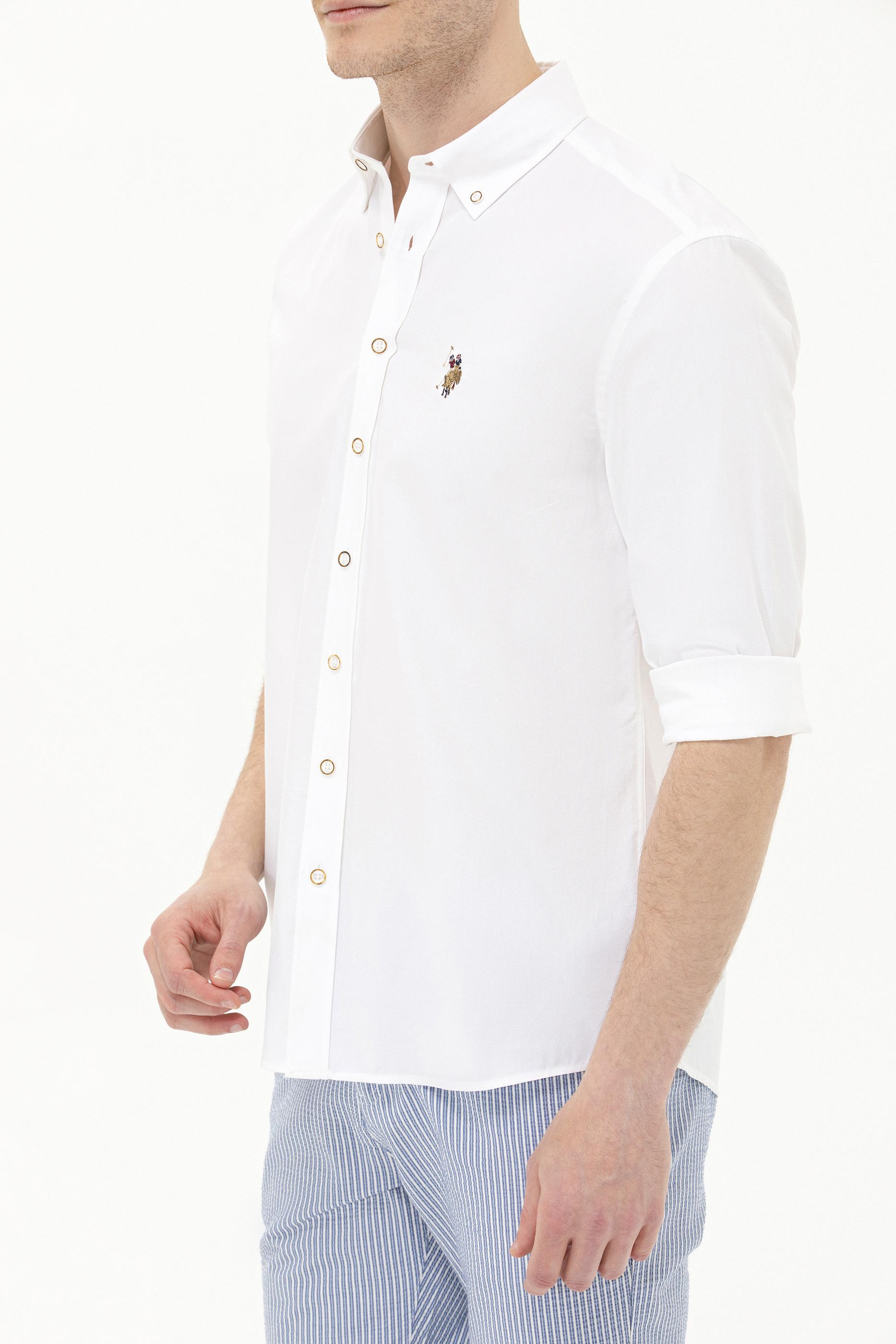 Erkek Beyaz Uzun Kollu Gömlek