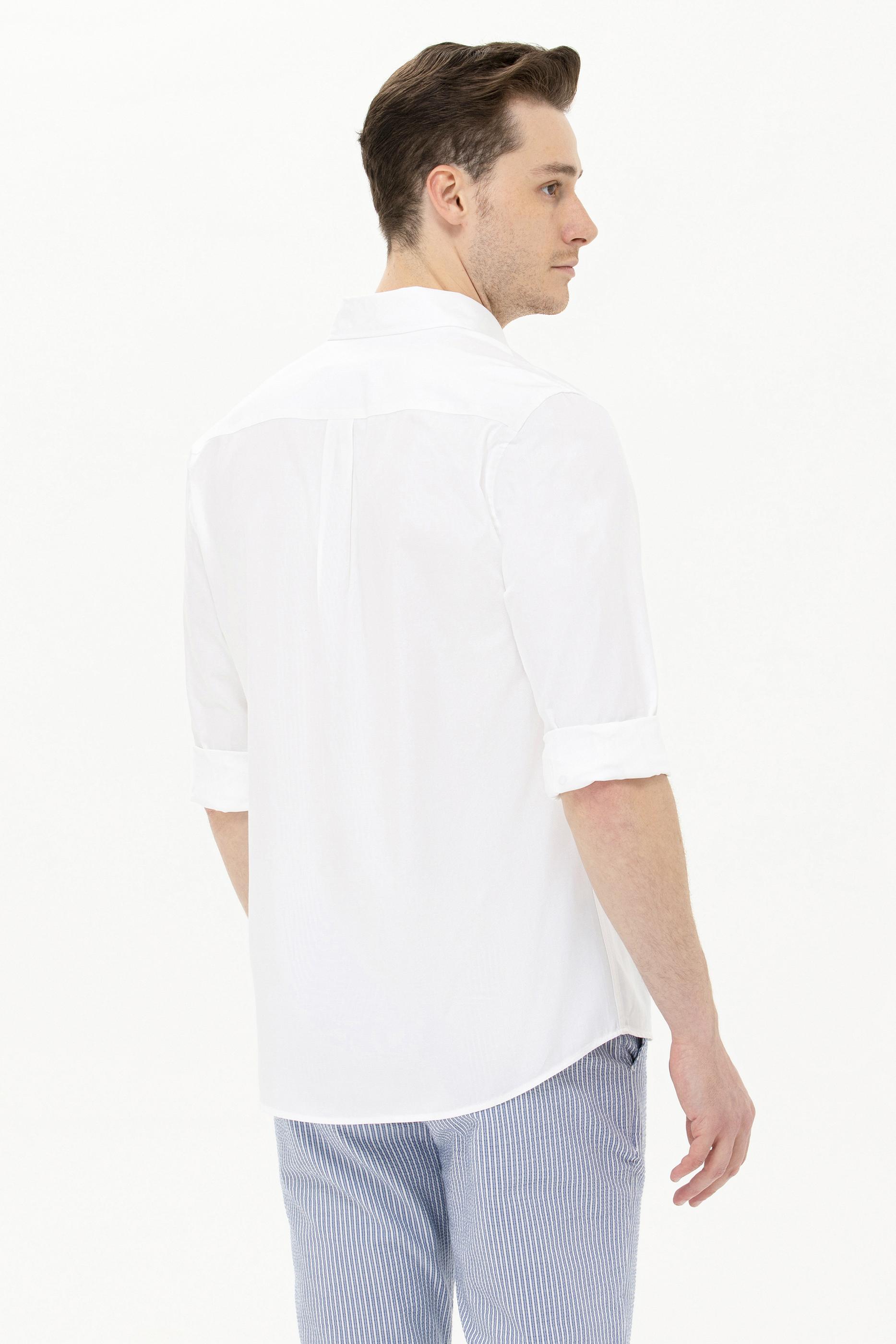 Erkek Beyaz Uzun Kollu Gömlek