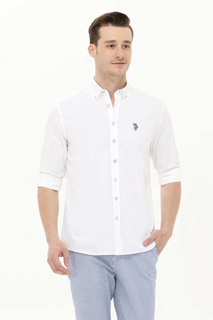 Erkek Beyaz Uzun Kollu Gömlek